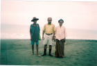 Me with mum and dad at the beach
